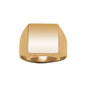 Chevalière en vermeil plateau carré 13mm X 13mm