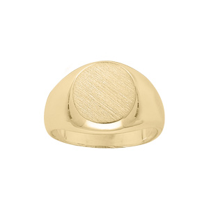 Chevalière en vermeil petit plateau ovale