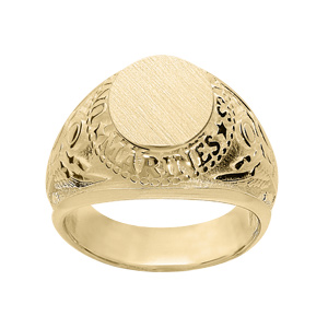 Chevalière universitaire américaine en vermeil US Army