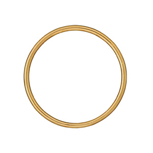 Bracelet jonc en plaqué or diamètre 62mm