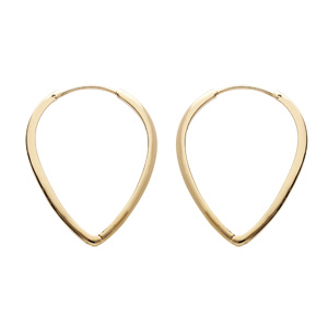 Créoles en plaqué or articulée forme goutte