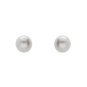 Boucles d’oreille en plaqué or Perle de culture d’eau douce 3mm et fermoir poussette