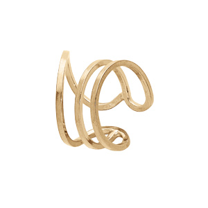 Boucles d’oreille manchette en plaqué or anneau fils (à l’unité)