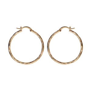 Créoles en plaqué or fantaisie torsadées