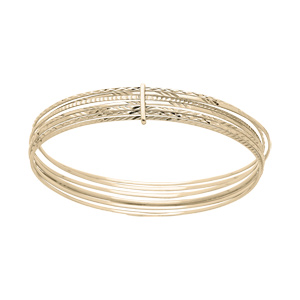 Bracelet en plaqué or semainier 65mm