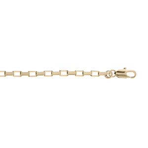 Bracelet en plaqué or mailles rectangualires 16+3m