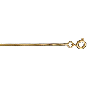 Collier en plaqué or maille serpentine diamètre 1mm – longueur 45cm