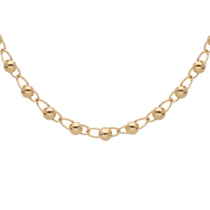Collier en plaqué or avec boules 40+5cm