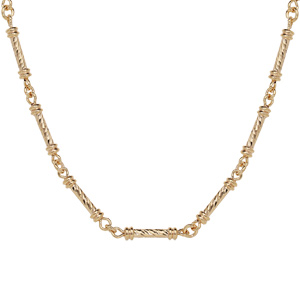 Collier en plaqué or avec baguettes 40+5cm