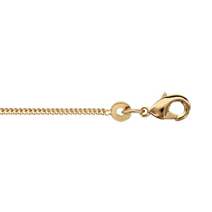 Chaîne en plaqué or maille serrée largeur 1,2mm et longueur 40cm