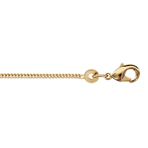 Chaîne en plaqué or maille serrée largeur 1,2mm et longueur 45cm