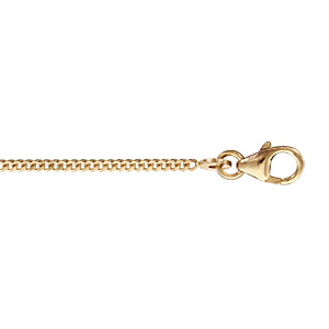 Chaîne en plaqué or maille serrée largeur 1,5mm et longueur 45cm