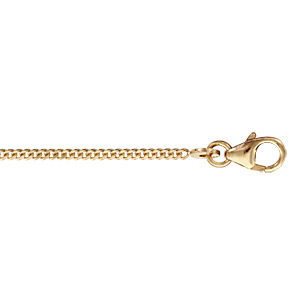 Chaîne en plaqué or maille serrée largeur 1,5mm et longueur 50cm