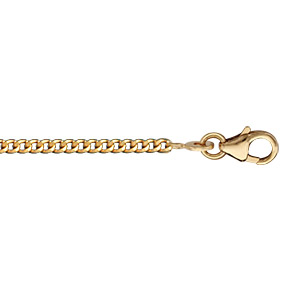 Chaîne en plaqué or maille serrée largeur 2,1mm et longueur 45cm