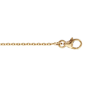 Chaîne en plaqué or maille forçat largeur 1,2mm et longueur 40cm