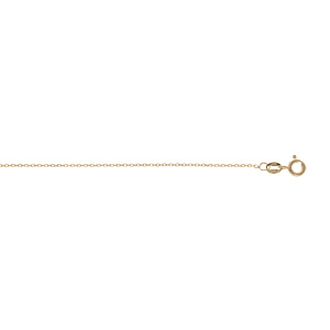 Chaîne en plaqué or maille forçat 1.2mm et longueur 42cm
