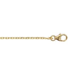 Chaîne en plaqué or maille forçat largeur 1,6mm et longueur 60cm