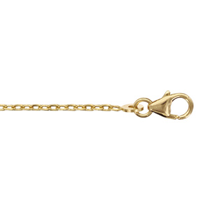Chaîne en plaqué or maille forçat largeur 1,6mm et longueur 70cm