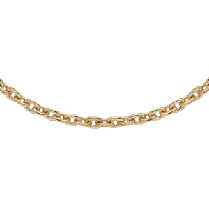 Chaîne en plaqué or maille forcat largeur 1,6mm et longueur 38cm