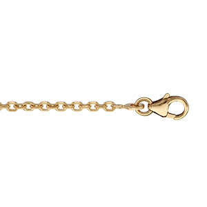 Chaîne en plaqué or maille forçat largeur 2mm et longueur 50cm