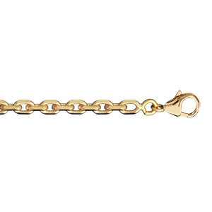 Chaîne en plaqué or maille forçat largeur 3mm et longueur 50cm