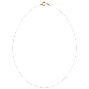 Collier fil en nylon et fermoir en plaqué or – longueur 39cm