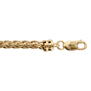 Collier en plaqué or maille palmier – largeur 5mm et longueur 45cm