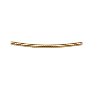 Collier en plaqué or maille oméga ronde – largeur 1mm et longueur 42cm