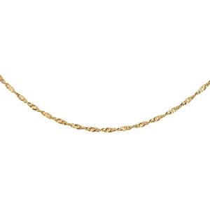 Chaîne en plaqué or maille Singapour longueur 45cm