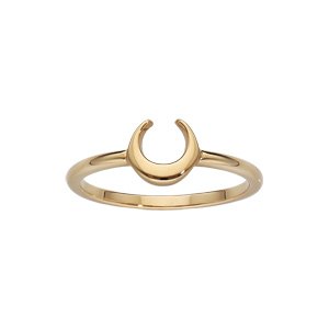 Bague en plaqué or avec croissant de lune