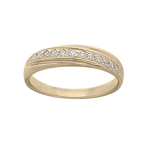 Bague en plaqué or grande taille drapée d’oxydes blancs sertis
