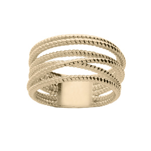 Bague en plaqué or multi fils