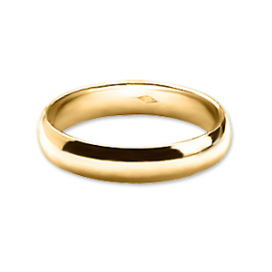 Alliance demi-jonc en plaqué or 4mm