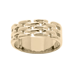 Bague en plaqué or grande taille forme géometrique