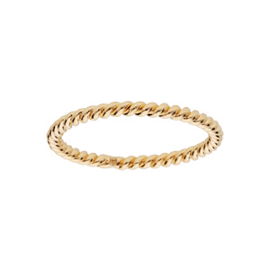 Alliance en plaqué or torsadée