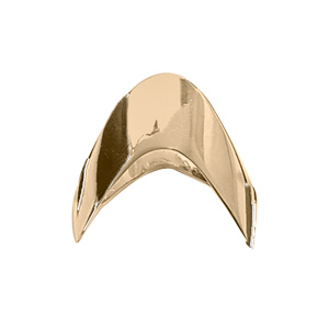 Bague en plaqué or style africain forme V