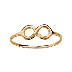 Bague en plaqué or forme infini petit et lisse