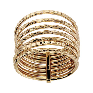 Bague en plaqué or semainier diamanté