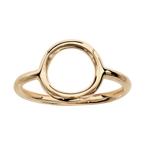 Bague en plaqué or avec cercle au centre