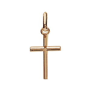 Pendentif croix en plaqué or fine - moyen modèle 18mm