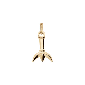 Pendentif en plaqué or platiné grand modèle trident Camarguais et fer à cheval