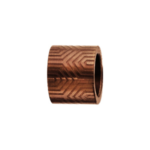 Charms Thabora grand modèle pour homme en acier et PVD marron forme tube avec motif aztèque