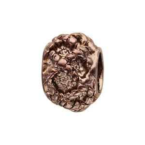 Charms Thabora grand modèle pour homme en acier et PVD marron boule tresse relief