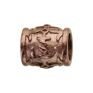 Charms Thabora grand modèle pour homme en acier et PVD marron ancre sur tonneau