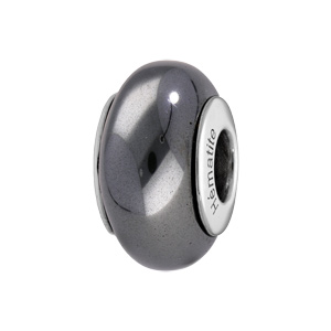Charms Thabora en argent rhodié pierre naturelle Hématite