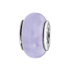 Charms Thabora en argent rhodié pierre naturelle Agate bleu ciel