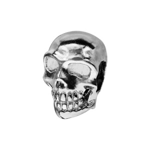 Charms Thabora en argent rhodié tête de mort