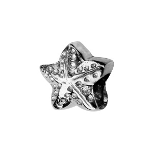 Charms Thabora en argent rhodié étoile de mer ouvragée