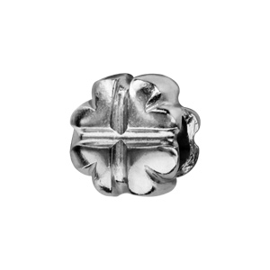 Charms Thabora en argent rhodié trèfle à 4 feuilles