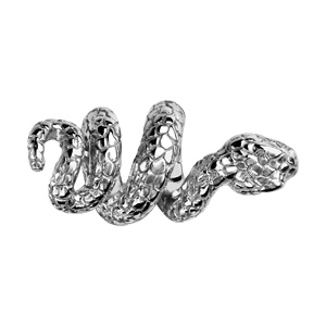 Charms Thabora en argent rhodié serpent enroulé